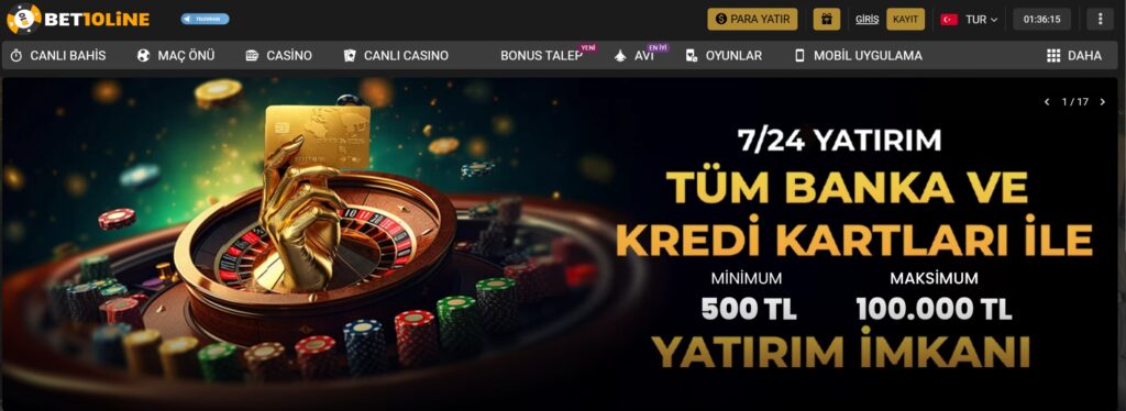 bet10line giriş işlemleri